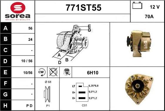 STARTCAR 771ST55 - Alternateur cwaw.fr