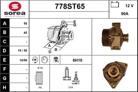 STARTCAR 778ST65 - Alternateur cwaw.fr