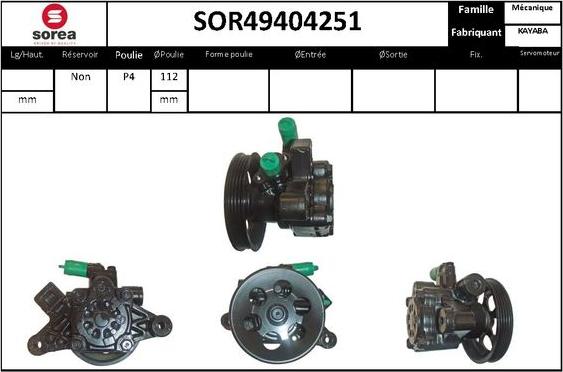 STARTCAR SOR49404251 - Pompe hydraulique, direction cwaw.fr