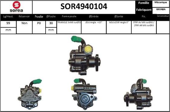 STARTCAR SOR4940104 - Pompe hydraulique, direction cwaw.fr