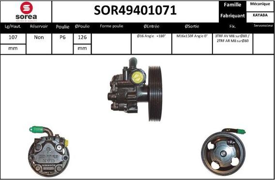 STARTCAR SOR49401071 - Pompe hydraulique, direction cwaw.fr