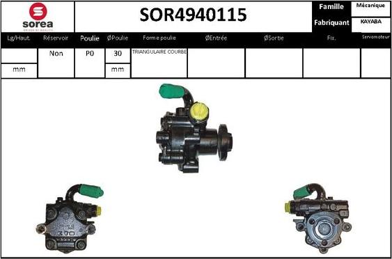 STARTCAR SOR4940115 - Pompe hydraulique, direction cwaw.fr