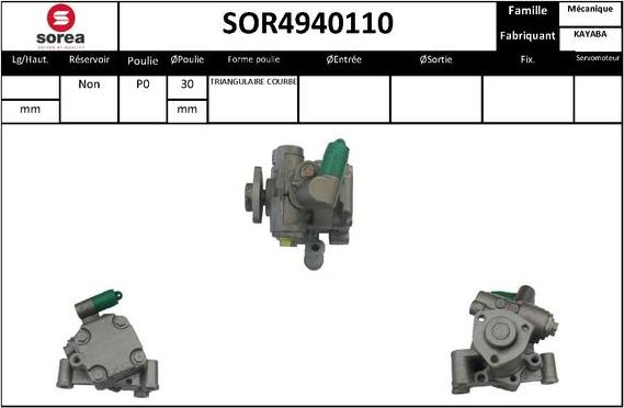 STARTCAR SOR4940110 - Pompe hydraulique, direction cwaw.fr