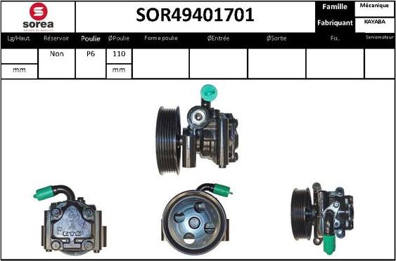 STARTCAR SOR49401701 - Pompe hydraulique, direction cwaw.fr