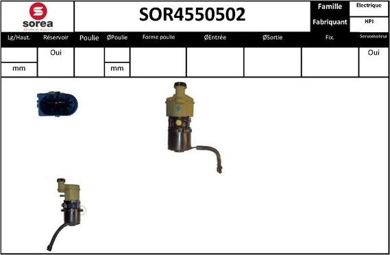 STARTCAR SOR4550502 - Pompe hydraulique, direction cwaw.fr