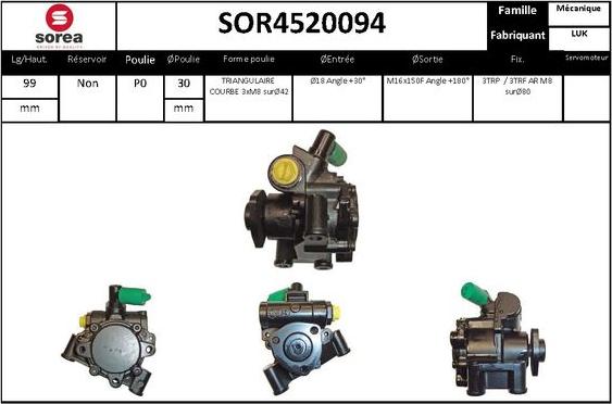 STARTCAR SOR4520094 - Pompe hydraulique, direction cwaw.fr