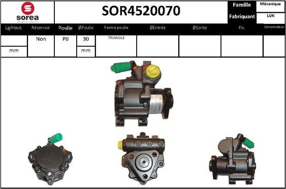 STARTCAR SOR4520070 - Pompe hydraulique, direction cwaw.fr