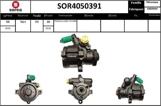 STARTCAR SOR4050391 - Pompe hydraulique, direction cwaw.fr