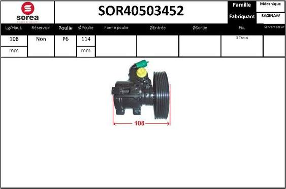 STARTCAR SOR40503452 - Pompe hydraulique, direction cwaw.fr