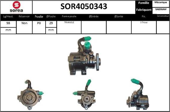 STARTCAR SOR4050343 - Pompe hydraulique, direction cwaw.fr