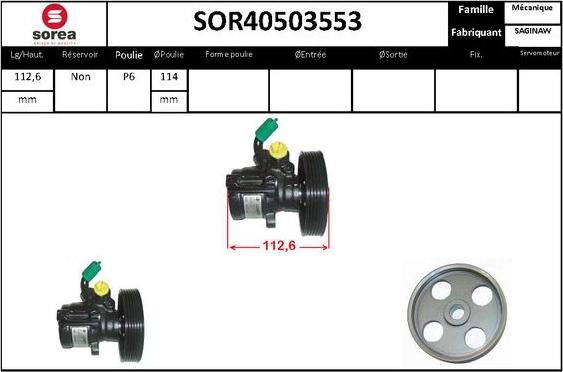 STARTCAR SOR40503553 - Pompe hydraulique, direction cwaw.fr