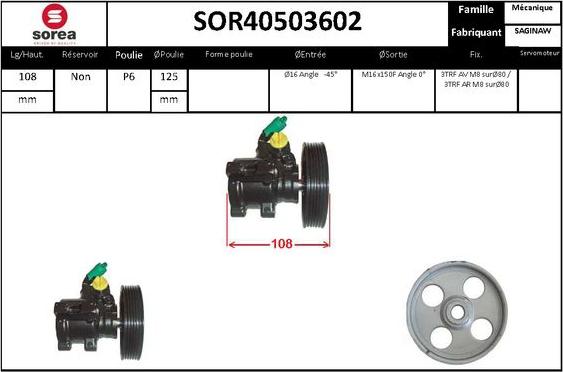 STARTCAR SOR40503602 - Pompe hydraulique, direction cwaw.fr