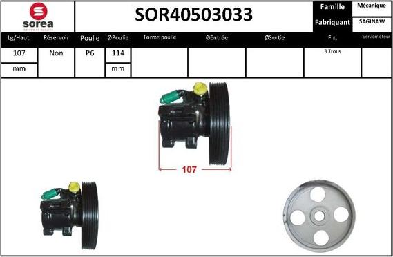 STARTCAR SOR40503033 - Pompe hydraulique, direction cwaw.fr