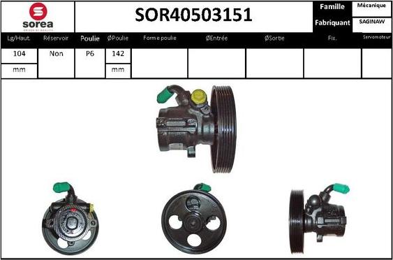 STARTCAR SOR40503151 - Pompe hydraulique, direction cwaw.fr