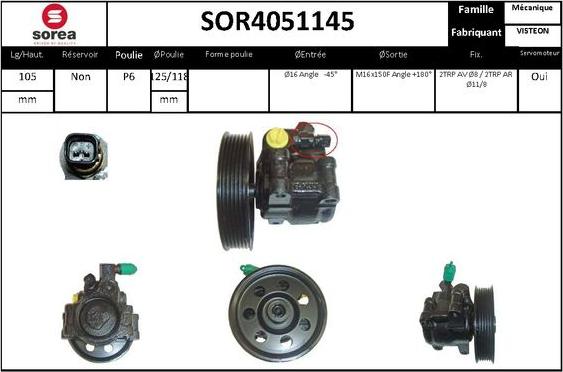 STARTCAR SOR4051145 - Pompe hydraulique, direction cwaw.fr