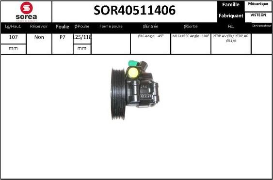 STARTCAR SOR40511406 - Pompe hydraulique, direction cwaw.fr