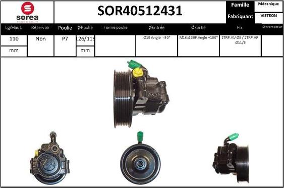 STARTCAR SOR40512431 - Pompe hydraulique, direction cwaw.fr