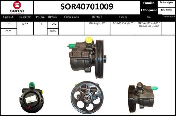 STARTCAR SOR40701009 - Pompe hydraulique, direction cwaw.fr