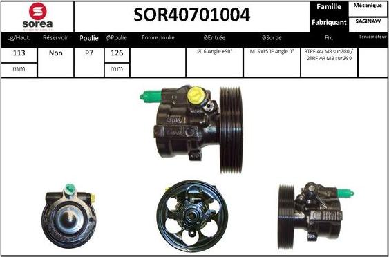 STARTCAR SOR40701004 - Pompe hydraulique, direction cwaw.fr