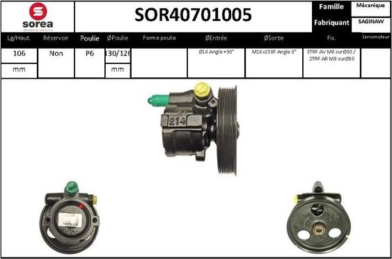 STARTCAR SOR40701005 - Pompe hydraulique, direction cwaw.fr