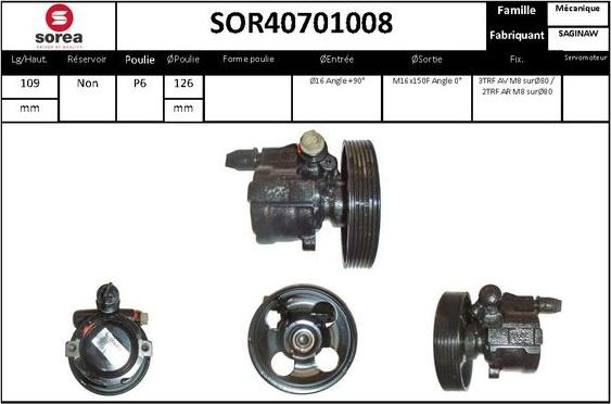 STARTCAR SOR40701008 - Pompe hydraulique, direction cwaw.fr