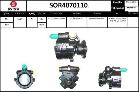 STARTCAR SOR4070110 - Pompe hydraulique, direction cwaw.fr