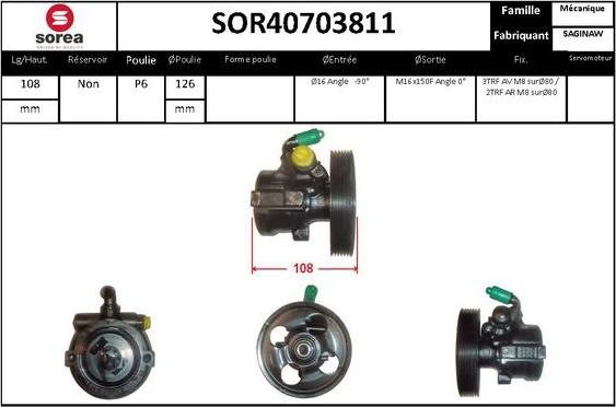 STARTCAR SOR40703811 - Pompe hydraulique, direction cwaw.fr