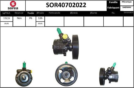 STARTCAR SOR40702022 - Pompe hydraulique, direction cwaw.fr