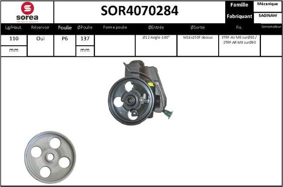 STARTCAR SOR4070284 - Pompe hydraulique, direction cwaw.fr