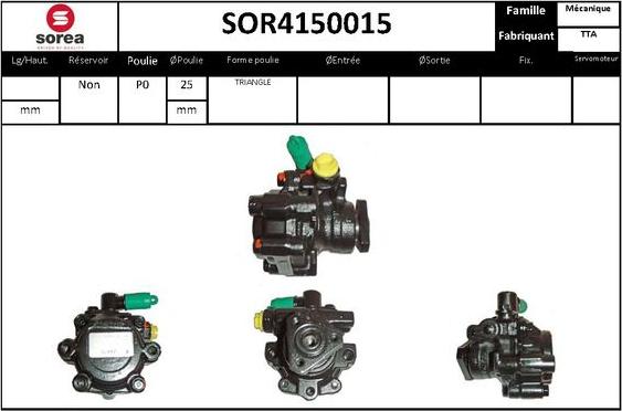 STARTCAR SOR4150015 - Pompe hydraulique, direction cwaw.fr