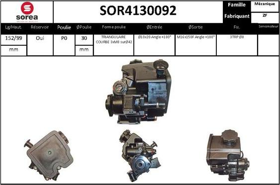 STARTCAR SOR4130092 - Pompe hydraulique, direction cwaw.fr