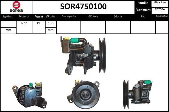 STARTCAR SOR4750100 - Pompe hydraulique, direction cwaw.fr