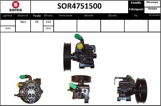 STARTCAR SOR4751500 - Pompe hydraulique, direction cwaw.fr