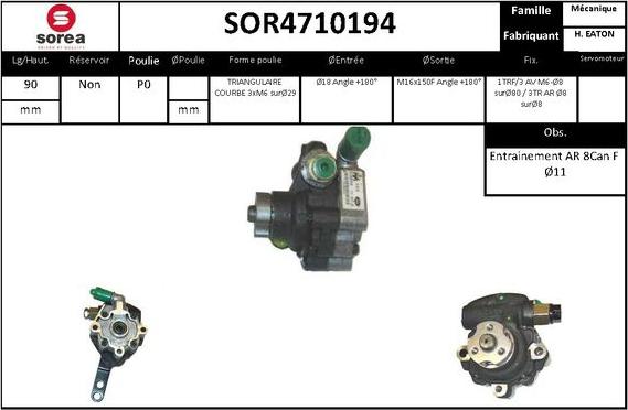 STARTCAR SOR4710194 - Pompe hydraulique, direction cwaw.fr