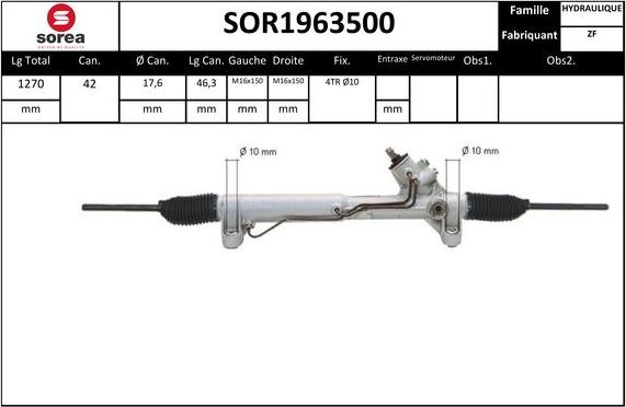 STARTCAR SOR1963500 - Crémaillière de direction cwaw.fr