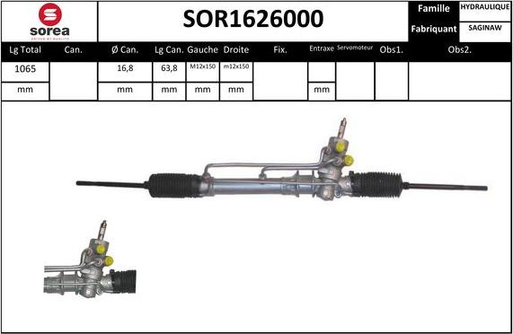 STARTCAR SOR1626000 - Crémaillière de direction cwaw.fr