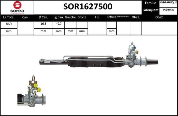 STARTCAR SOR1627500 - Crémaillière de direction cwaw.fr