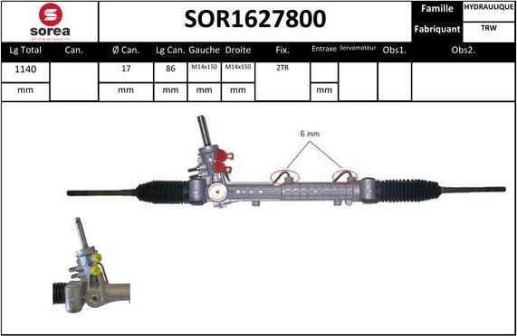 STARTCAR SOR1627800 - Crémaillière de direction cwaw.fr