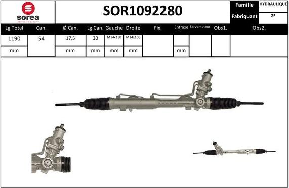 STARTCAR SOR1092280 - Crémaillière de direction cwaw.fr