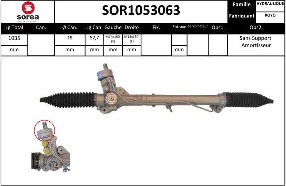 STARTCAR SOR1053063 - Crémaillière de direction cwaw.fr