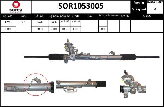 STARTCAR SOR1053005 - Crémaillière de direction cwaw.fr