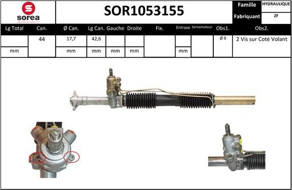 STARTCAR SOR1053155 - Crémaillière de direction cwaw.fr