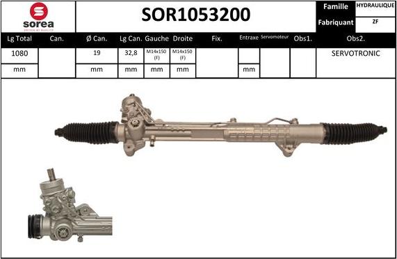 STARTCAR SOR1053200 - Crémaillière de direction cwaw.fr