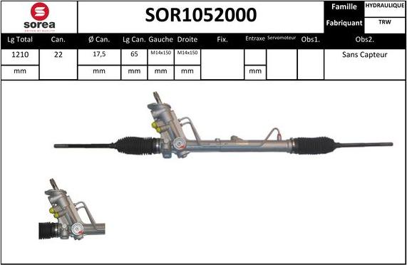 STARTCAR SOR1052000 - Crémaillière de direction cwaw.fr