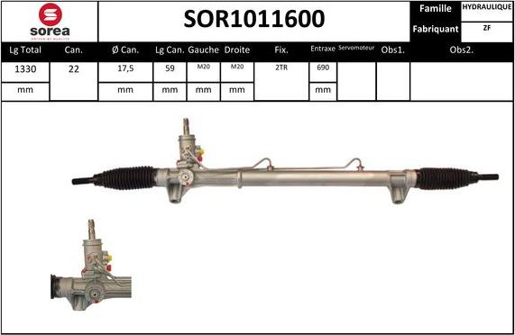 STARTCAR SOR1011600 - Crémaillière de direction cwaw.fr