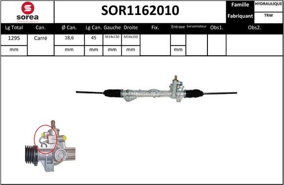 STARTCAR SOR1162010 - Crémaillière de direction cwaw.fr