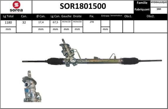 STARTCAR SOR1801500 - Crémaillière de direction cwaw.fr