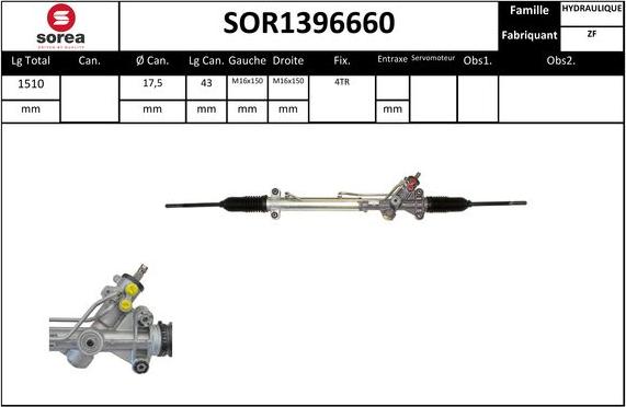 STARTCAR SOR1396660 - Crémaillière de direction cwaw.fr