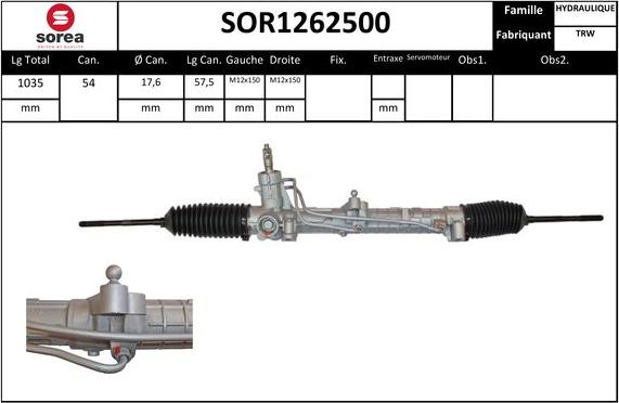 STARTCAR SOR1262500 - Crémaillière de direction cwaw.fr