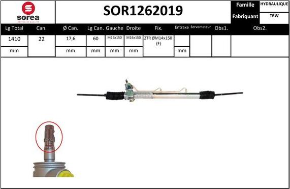 STARTCAR SOR1262019 - Crémaillière de direction cwaw.fr